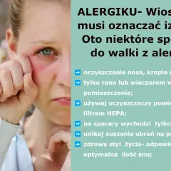 Dziewczyna z zaczerwienionym okiem i łzawieniem, objawami alergii. Wiosna nie musi oznaczać izolacji, oto sposoby na walkę z alergią.
