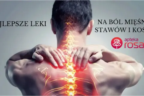 Mężczyzna z bólem kręgosłupa, ramion i karku. Leki na ból mięśni, stawów i kości. Apteka Rosa.