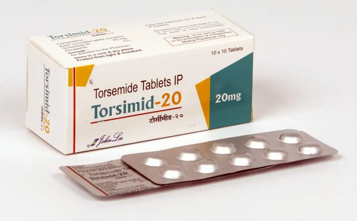 Opakowanie i blistry leku Torsimid-20 mg, zawierającego torsemid.