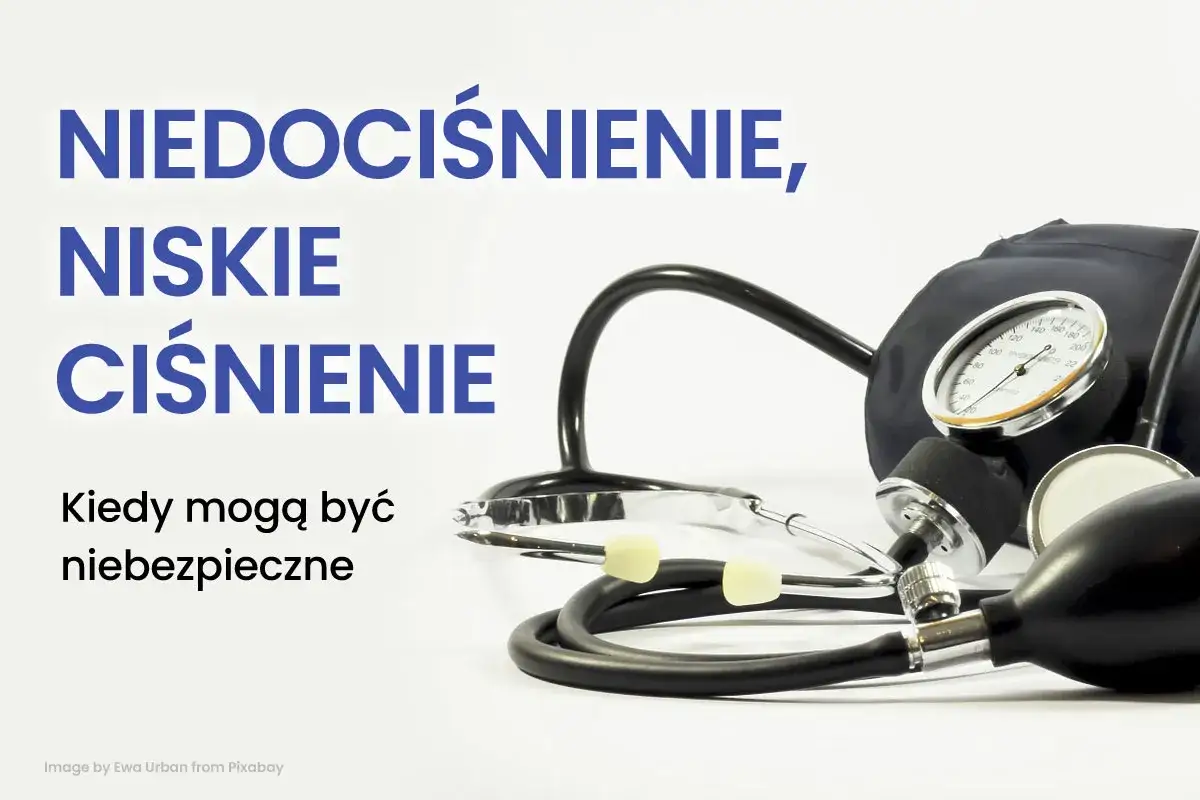 Niedociśnienie, niskie ciśnienie. Ciśnieniomierz i stetoskop, narzędzia do monitorowania zdrowia, przypominają o potencjalnym zagrożeniu.