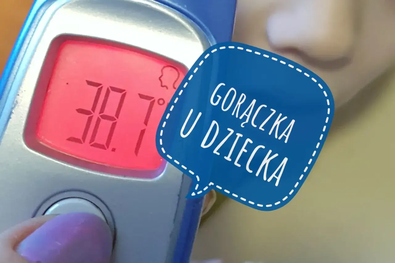 Rodzic podający dziecku syrop na gorączkę