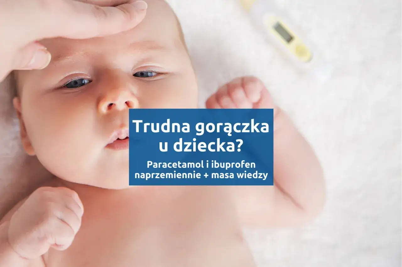 Dziecko z ospą wietrzną i gorączką, termometr